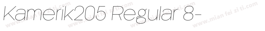 Kamerik205 Regular 8字体转换